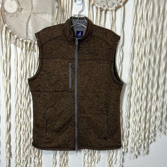 Johnnie-O Wes Vest in Russet - Picture 1 of 12